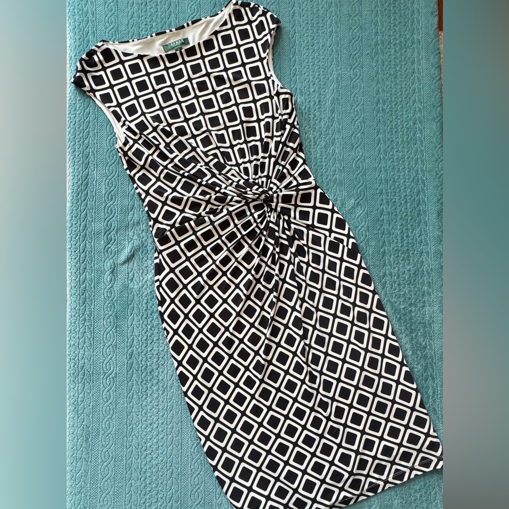 Lauren Ralph Lauren Geometric Black and White Dress